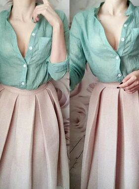 Summer Blouse Shirt Women Thin Fabric ops Cotton Top White B