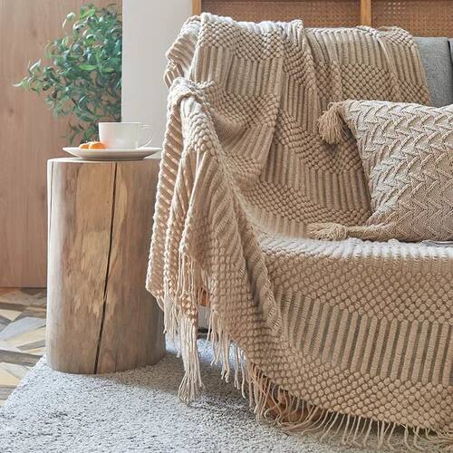 Nordic Simple Solid Sofa Blanket Office Nap Comfortable Beds