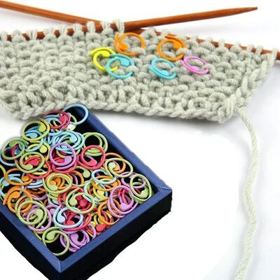 30/100pcs Zinc Based AlloyKnitting Stitch Markers Spiral Mul
