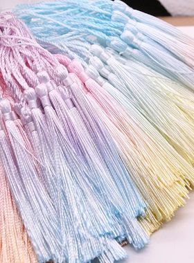 8Pcs Gradient Tassels Hanging Rope Bookmark Pendant Polyeste