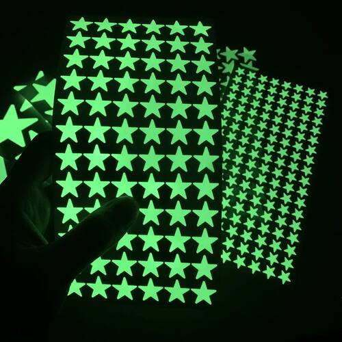 Luminous Wall Stickers for Kids Rooms Dots Stars Ceiling Wal