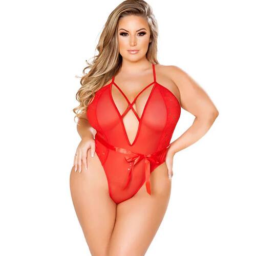 AVV Sexy Splice Lace Solid Deep V-Neck Sleeveless Open Back