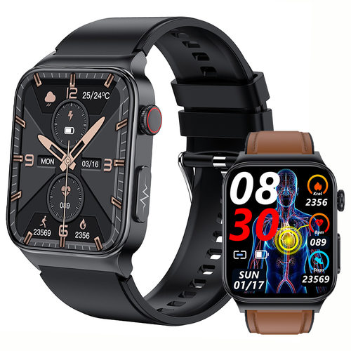 E500 Smart Watch Square Heart Rate Blood Sugar Blood Pressur