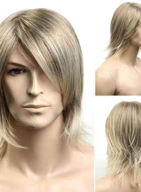 Men's Golden Style Spot Hair splay Anime Chemical Fiber Men'