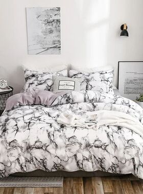 Mirco Fiber Marble Print Bedding Set Nordic Duvet ver Set Do