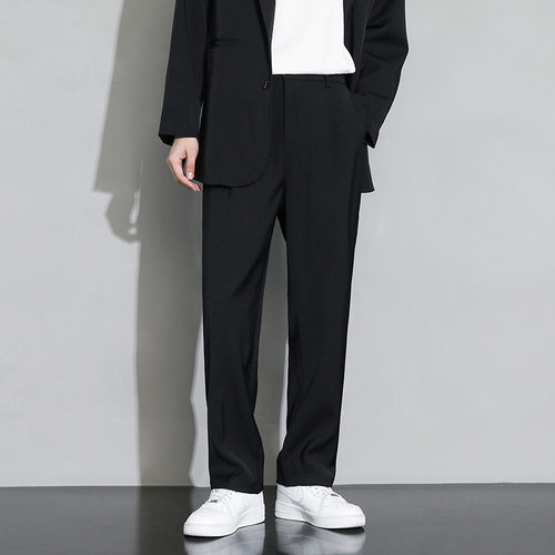 Small Suit Trousers Men's Nine-point Trousers Straight-leg M