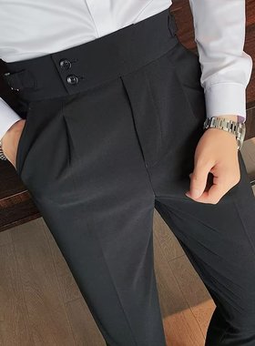 Naples Trousers For Men, Korean Version, Slim Fit, Retro Hig