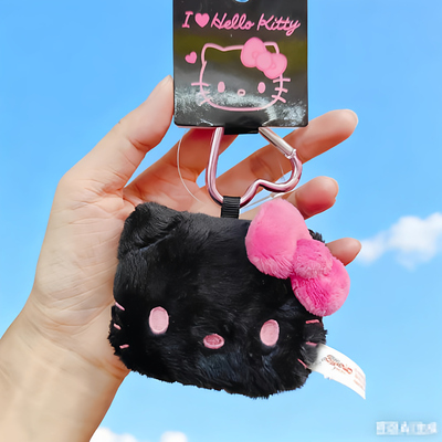 日本正品三丽鸥 I Love HelloKitty爱心扣蝴蝶结头型小挂件