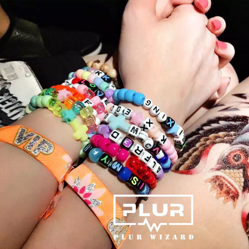 EDM电音节蹦迪装备饰品kandi成品手链手环个性名字母定制夜店酒吧