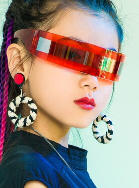 长方形个性男女科技感儿童眼镜潮