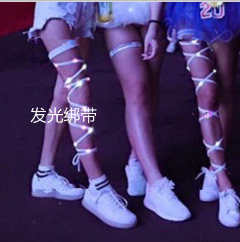 rave夜店LED发光绑腿环蹦迪装备