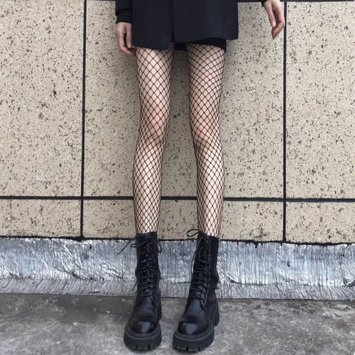 渔网袜JK黑丝袜性感辣妹网红连裤