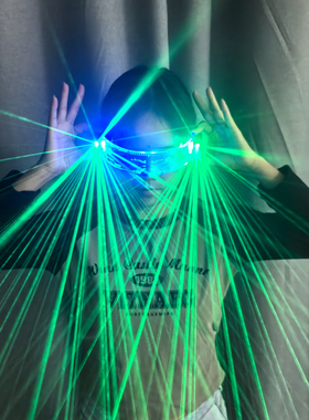 激光镭射眼镜酒吧蹦迪发光眼镜潮