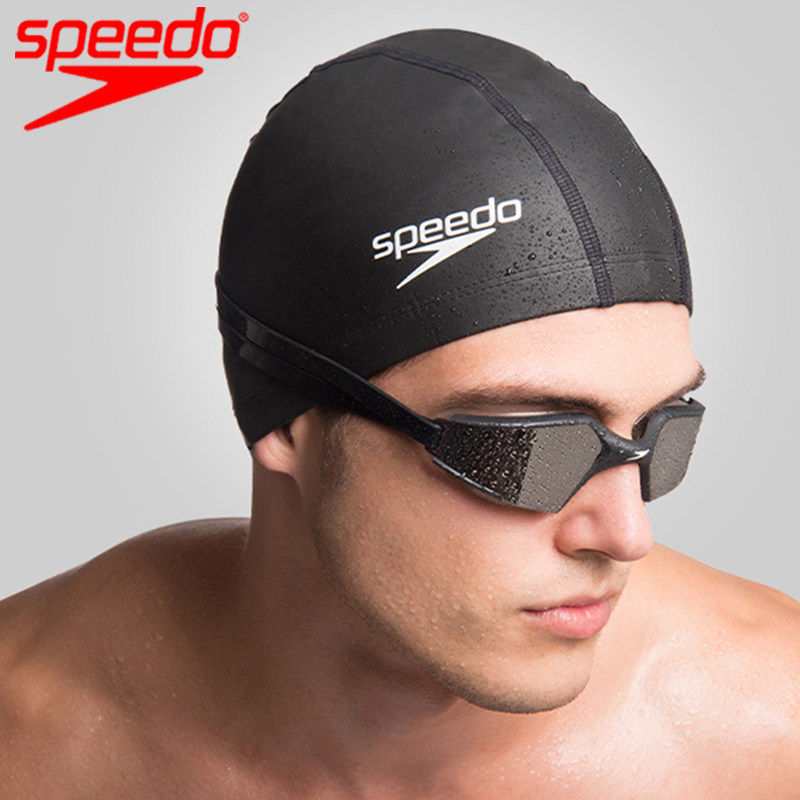 speedo泳帽男女通用pu涂层时尚