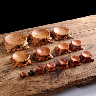 文玩葫芦底座3.5cm底托酸枝木实木水晶球小底座核桃摆件木雕木托