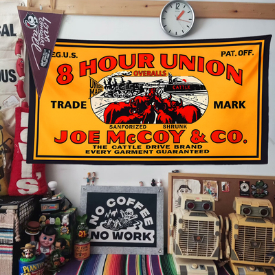 【可定制】Joe McCoy美式复古挂布经典牛仔挂旗店铺古着店装饰布