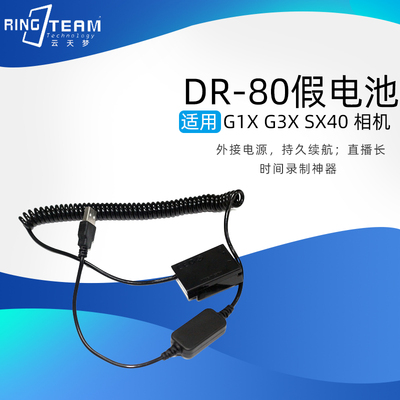 DR-80假电池NB-10L适用G1X G3X SX40 SX50 G15 G16相机USB头
