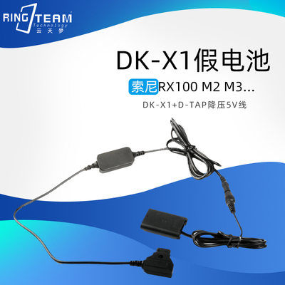 适用于索尼DSC-RX1 / RX1R / RX100 M2假电池DK-X1+D-TAP降压5V线