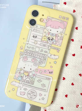 电子弹窗imd手绘日系y2k可爱原创猫狗全包手机壳适用苹果17 1615plus14pro max1311 12iphone