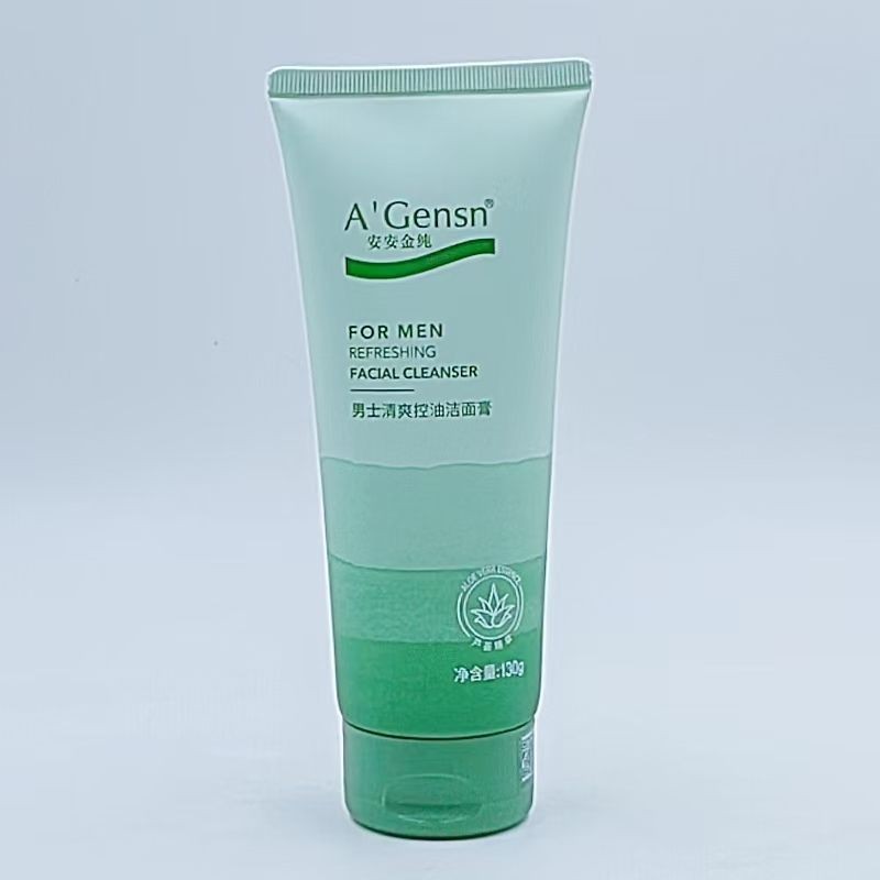 安安金纯芦荟男士清爽控油洁面膏130g洗面奶深层清洁面乳毛孔