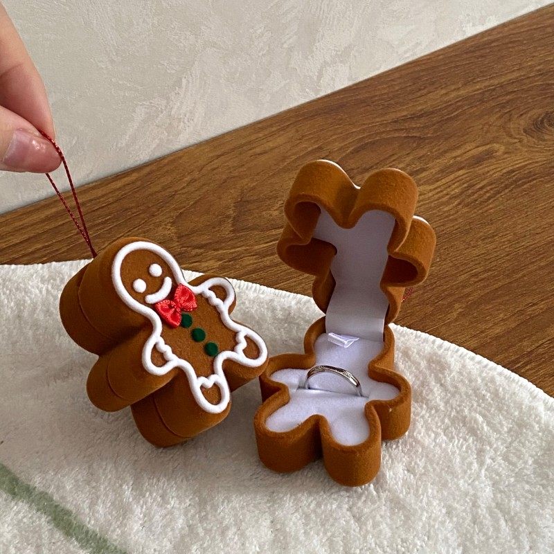 姜饼人 ～可爱圣诞快乐礼物饰品耳环戒指收纳盒 戒指盒,居家布艺,缝纫DIY材料套装,淘宝优惠券,粉丝福利购,淘宝优惠卷