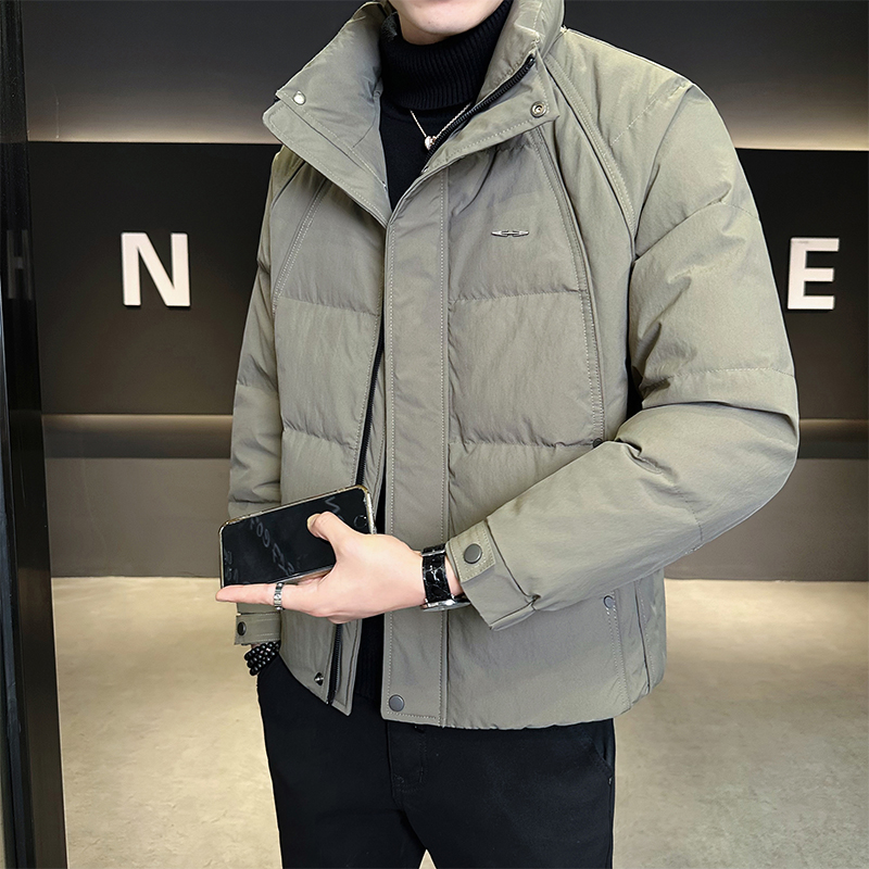 短款羽绒服男立领加厚保暖外套2025新款潮牌百搭休闲冬季男装衣服
