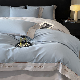 新款 A类母婴级全棉100支长绒棉磨毛四件套秋冬纯棉四件套床上用品