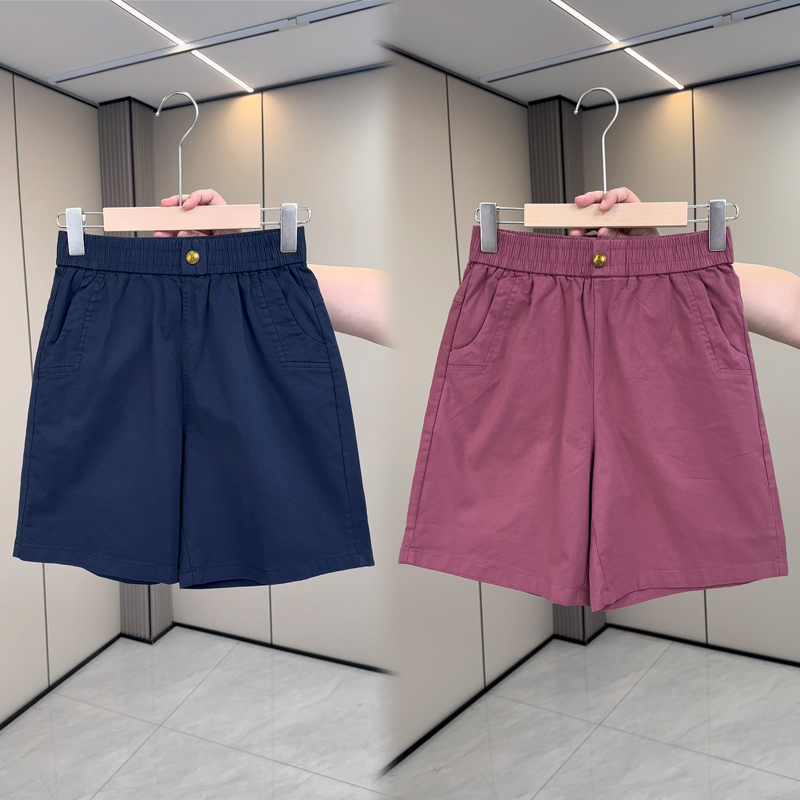 夏季短裤女水洗棉工装短裤时尚直筒五分裤宽松显瘦爆款女休闲短裤