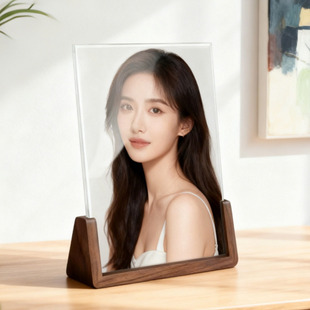 实木相框摆台洗照片亚克力透明做成相册打印加高级感海马体6六8寸