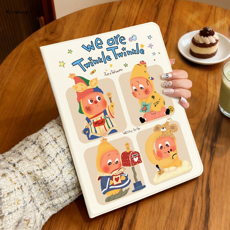 适用ipad保护套星星人翻盖带笔槽