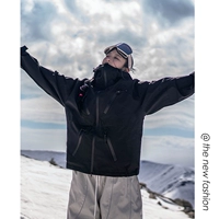 Черный флисовый лыжный лыжный костюм