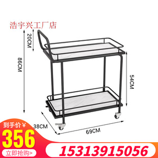 餐车小推车酒店金色商用酒水车家用餐厅移动手推送餐车4s店茶厂家