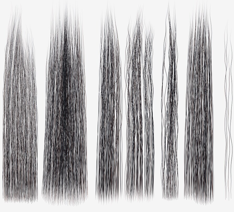 4k高清毛发透头发明贴图写实pbr面片 次世代角色建模游戏美术素材