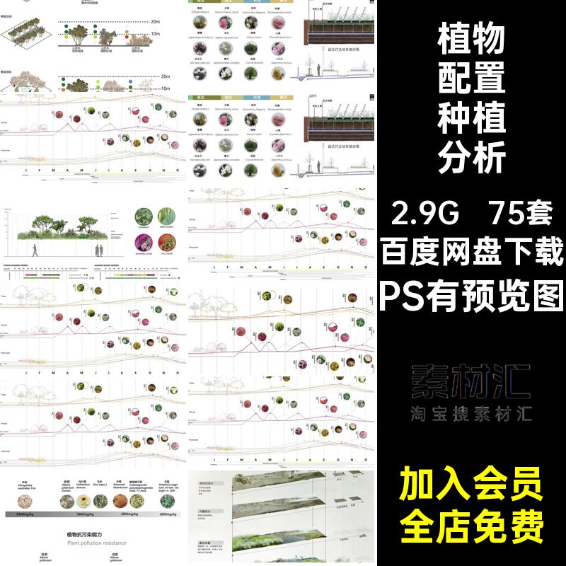 植物种植分析配置PS有预览图生态桂花素材ps植物配置种植分析群落