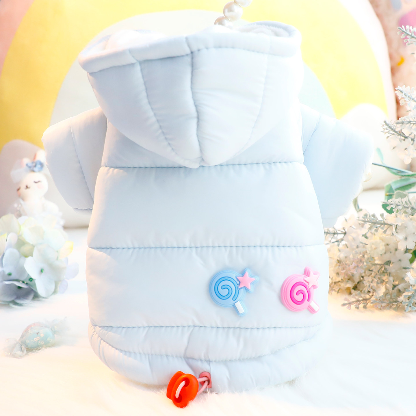 狗狗衣服秋冬装厚款猫棒棒糖夹棉轻盈保暖棉衣小型犬泰迪宠物7823