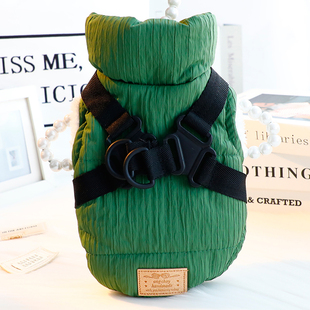 狗狗衣服秋冬装 猫咪公主游牧棉衣马甲牵引小型犬泰迪宠物6325 厚款