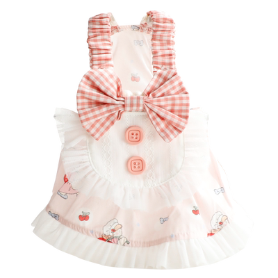 Accope猫咪狗狗格子蝴蝶结洛丽塔