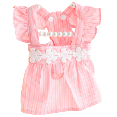 Accope猫咪狗狗竖条娃娃甜美裙