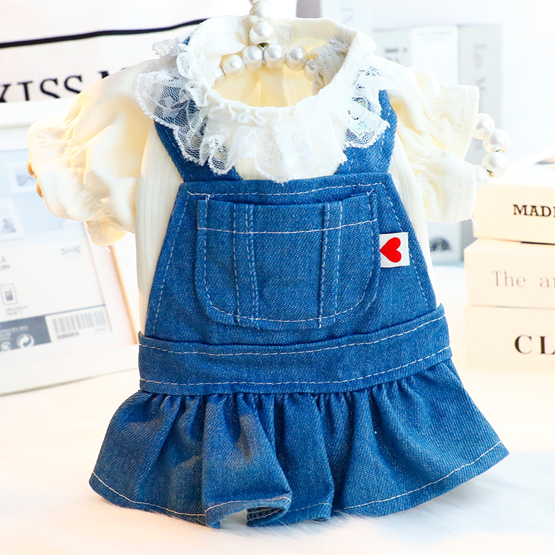 Accope猫咪狗狗心跳牛仔公主裙