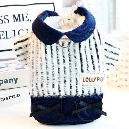 狗狗衣服秋冬装厚款猫咪公主棉衣拼接帅气绒感小型犬比熊宠物6868