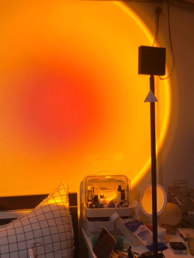 夕阳灯拍照投影灯落日灯余晖意大利氛围灯日落灯台灯破晓灯落地灯