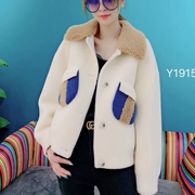 Mùa thu đông 2019 mới của phụ nữ phiên bản Hàn Quốc của áo khoác nhung lỏng lẻo một chiếc áo khoác nhỏ dày phần ngắn thủy triều - Áo khoác ngắn