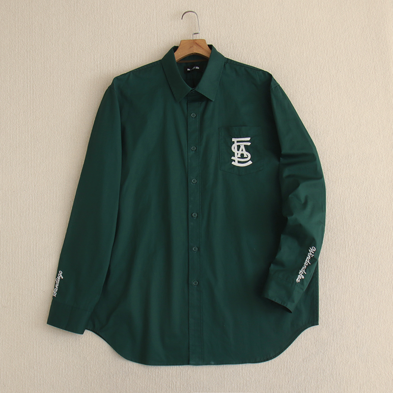 1.925w。112854 日单贵牌 四色入 中性款刺绣logo长袖衬衫 B13