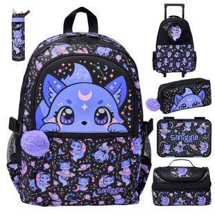 澳洲smiggle书包中小学生儿童大容量背包卡通双肩包户外休闲包新