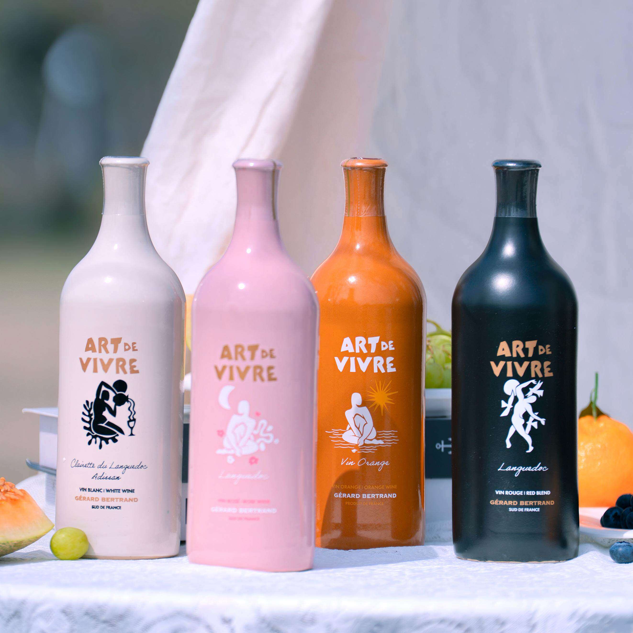 法国进口吉哈伯通酒庄陶罐艺术家橙酒半干白桃红干红葡萄酒750ml