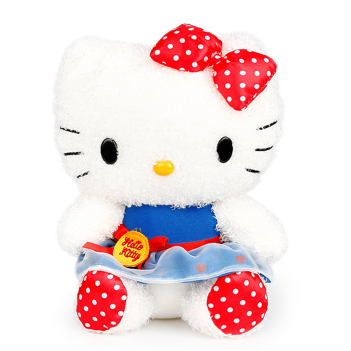 韩国圆点Hellokitty蓝色裙子玩偶