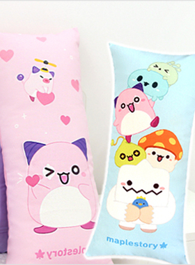 韩国代购maplestory冒险岛抱枕枫之谷游戏周边长条枕夹腿靠垫靠枕