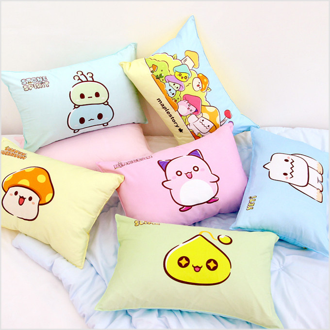韩国代购冒险岛枫之谷游戏周边品克缤枕头套纯棉靠垫卡通靠枕抱枕