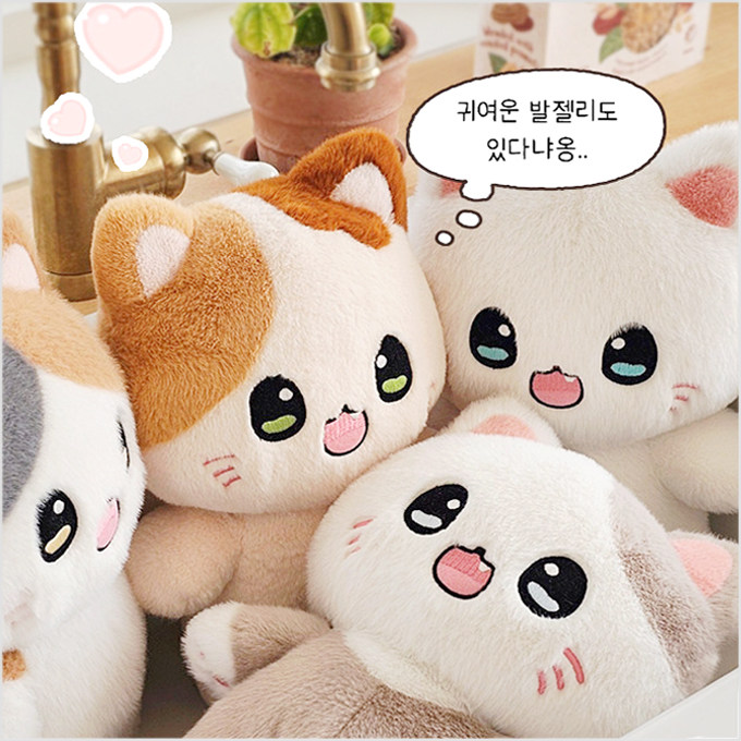 韩国代购进口小猫猫三花猫公仔玩偶猫咪毛绒玩具娃娃儿童女生礼物