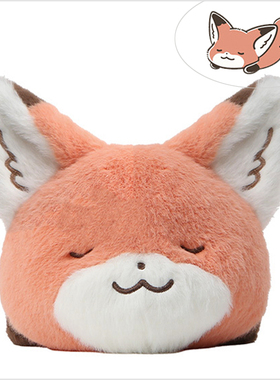 韩国代购morong狐狸趴趴抱枕闭眼红狐狸玩偶公仔靠垫靠枕娃娃礼物